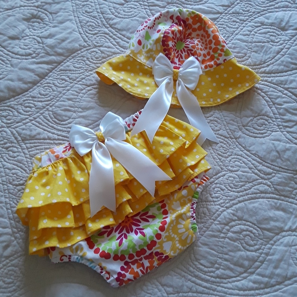 Baby pamper cover and hat